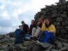 Taking a rest on Scafell Pike
