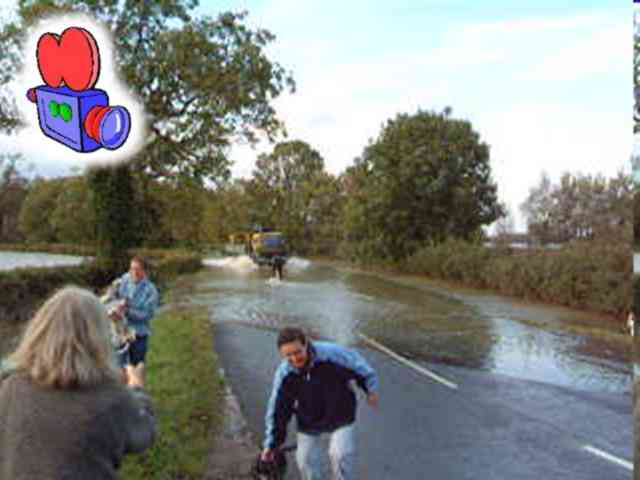 Floods - Truck crossing Mill Way