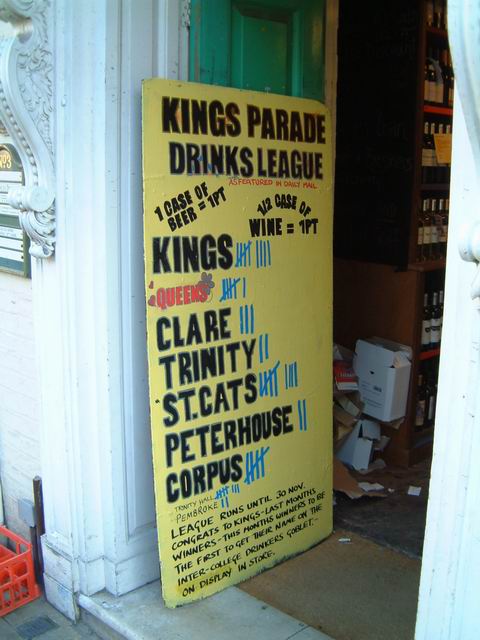 Kings Parade Drinks Leage