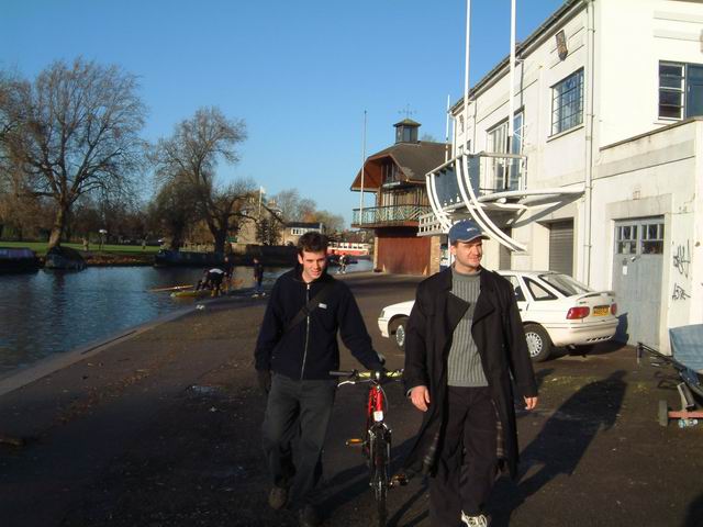 Andrew & Chris arrive for Sculling