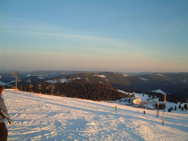 Skigebiet Seebuck in Abendsonne