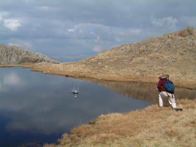 Descending from Scafell Pike
