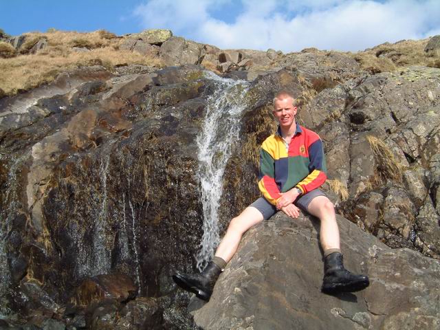 Descending from Scafell Pike