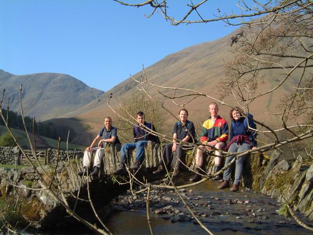 On a bridge over Lingmell Beck