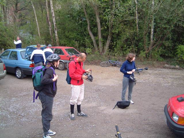 Getting ready for the bike tour