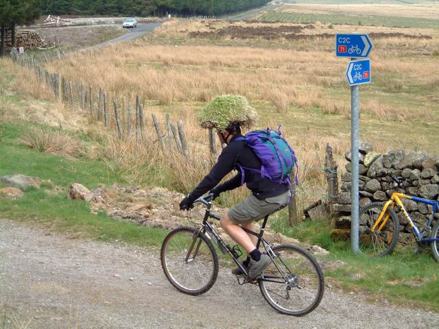 Andrew with moss on his head