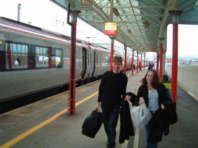 Patrick and Liz arriving