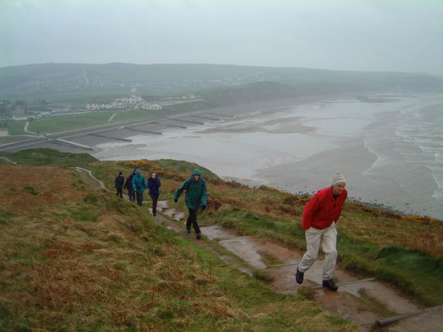 Walking along the coast