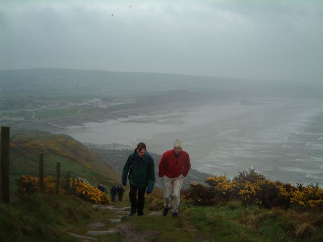 Walking along the coast