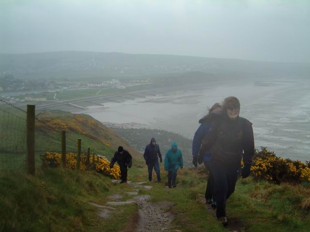 Walking along the coast