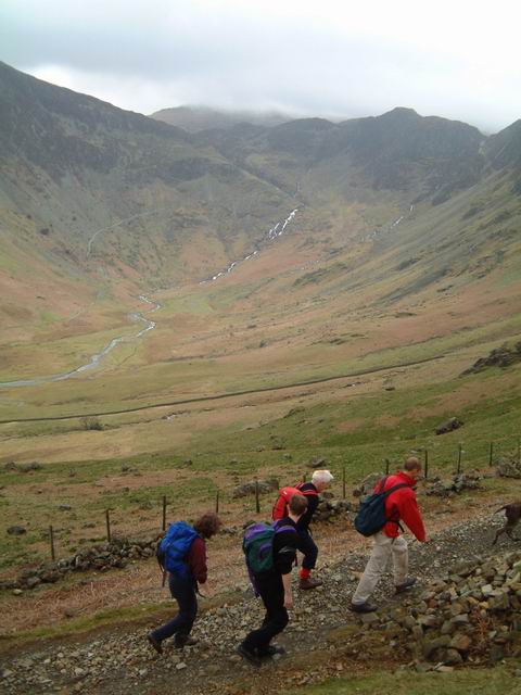 Ascending the Scarth Gap Pass