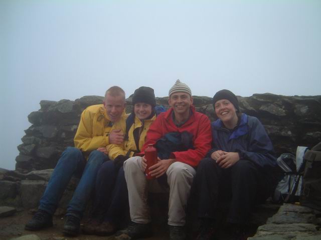 At the summit of the Helvellyn