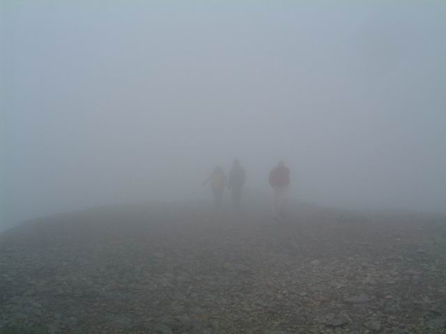 At the summit of the Helvellyn