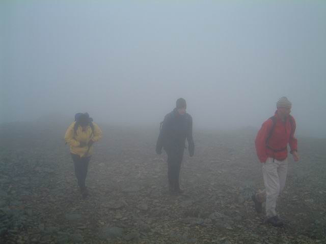 At the summit of the Helvellyn