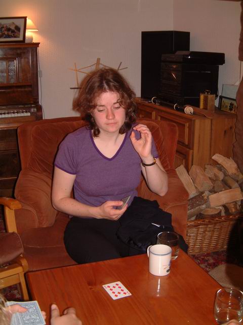 Kathryn playing cards