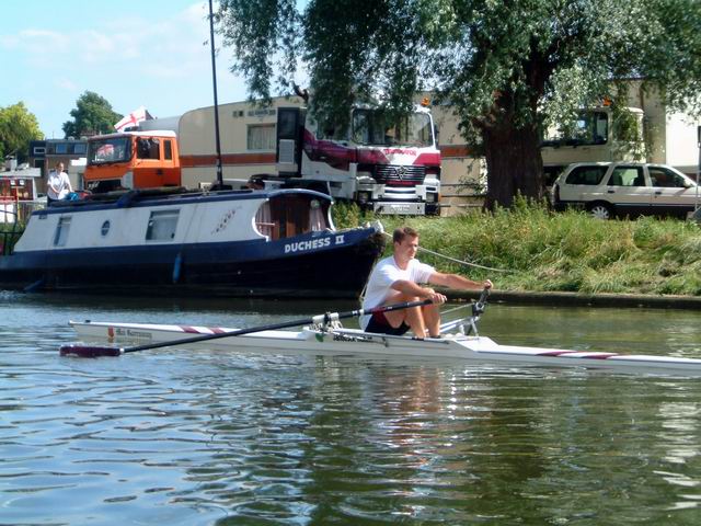 Sculling - Chris in a Single Scull